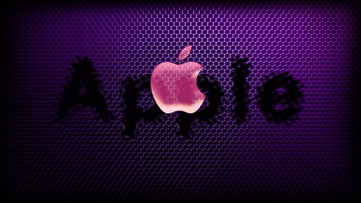 Apple logo wallpaper, computer, text, mac, phone, laptop, emblem, HD wallpaper