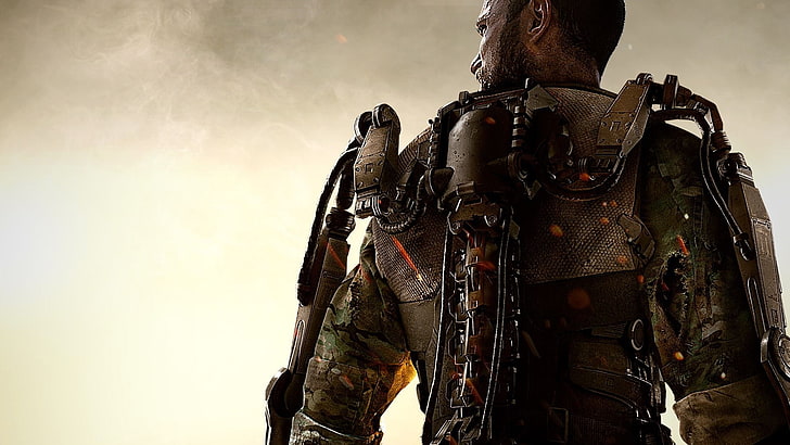 man wearing gray military uniform illustration, Call of Duty: Advanced Warfare, HD wallpaper