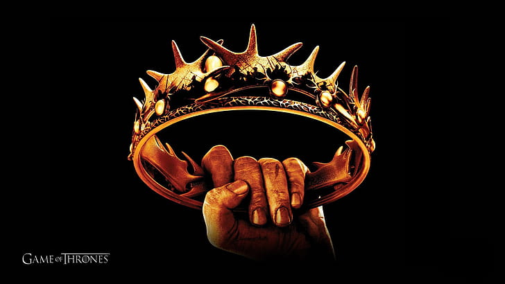 Game of Thrones Crown HD, dark, gold, holding, HD wallpaper