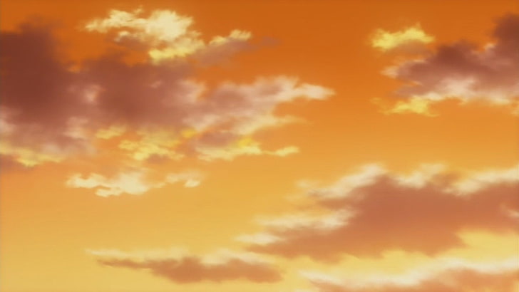 Anime, Bakuman, cloud - sky, orange color, backgrounds, sunset, HD wallpaper