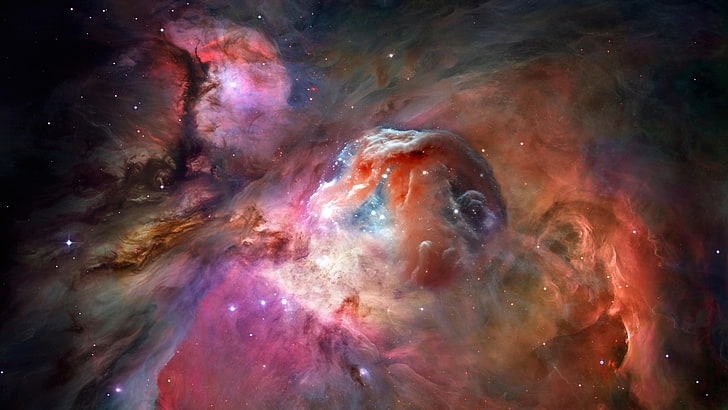 outer space, m42, astronomy, messier 42, sky, nasa, orion nebula, HD wallpaper