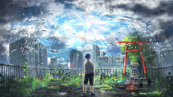 HD wallpaper: anime, Japan, Tenki no Ko, city, Weathering With You ...