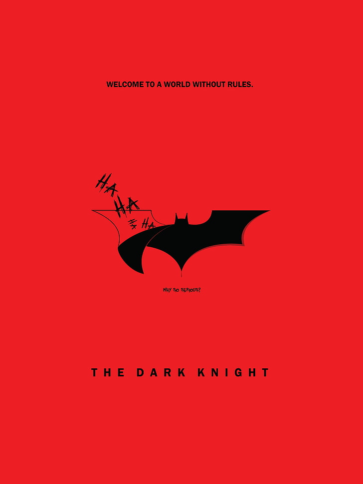 The Dark Knight, Red, Minimal, Why So Serious?, HD wallpaper