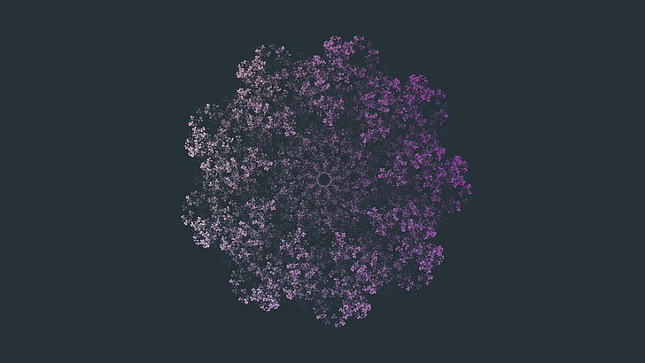 purple flower illustration, mathematics, geometry, simple,  grey, HD wallpaper