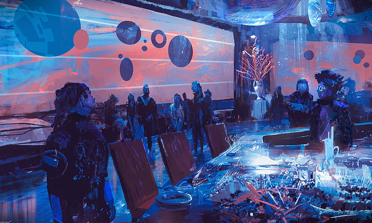 Poursuivre la Mort sur Alma-Lar [Lucifer] Cyber-cyberpunk-bar-futuristic-wallpaper-preview