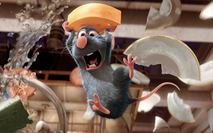 Ratatouille Scared, mouse, mice, animal, picture, anime, HD wallpaper