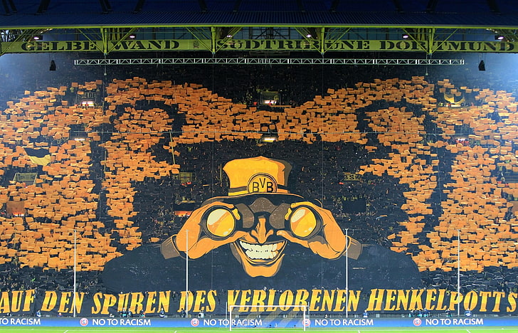 Borussia Durtmond team 3D wallpaper, BVB, Borussia Dortmund, Signal Iduna Park