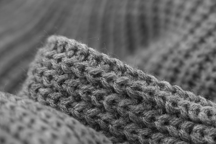 abstract, black and white, cardigan sweater, close up, cold, HD wallpaper