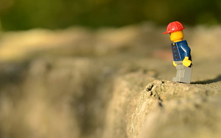 Lego, Hotel, Small Guy, Red Hat, HD wallpaper