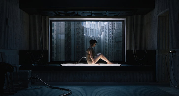 naked person, Ghost in the Shell (Movie), Scarlett Johansson, HD wallpaper