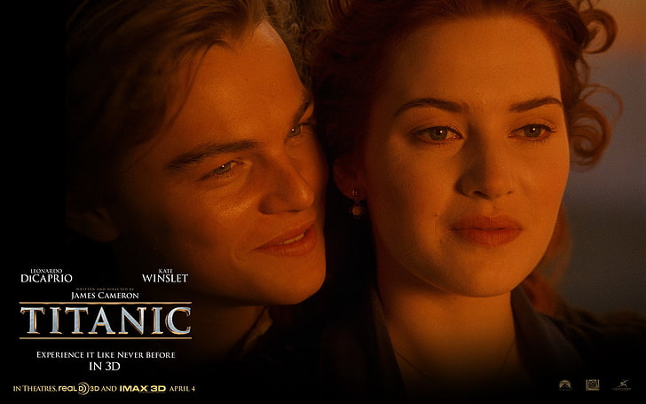 Titanic advertisement, Movie, Kate Winslet, Leonardo Dicaprio
