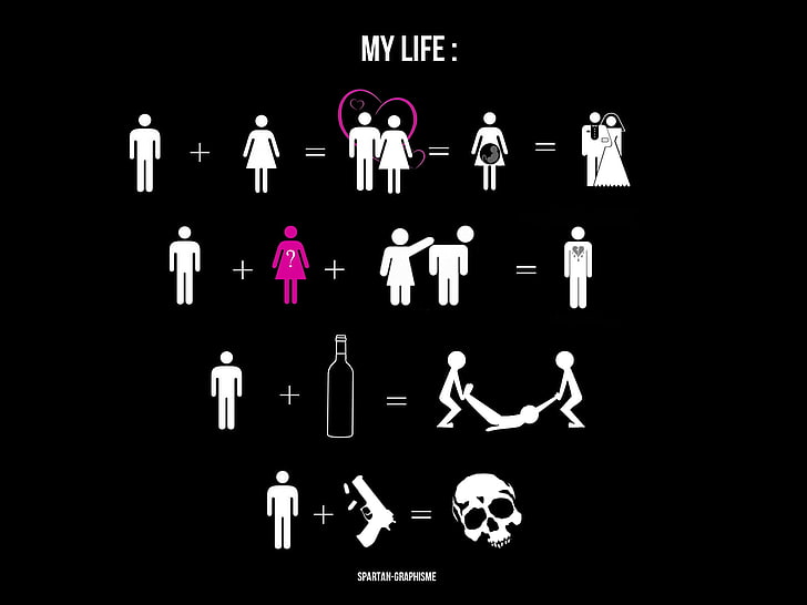 My Life illustrationb, love, people, vector, symbol, men, teamwork, HD wallpaper