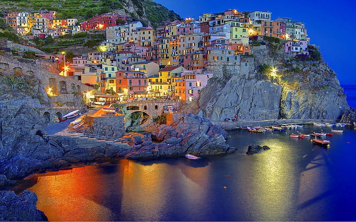 Wallpaper ID 136261  Italy Campania Amalfi lights town free download