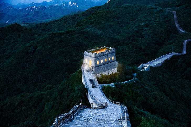 China, Great Wall of China, landscape, architecture, HD wallpaper