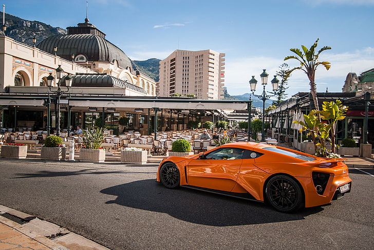 orange, ST1, Zenvo, Monaco, hypercar, Monte Carlo, HD wallpaper