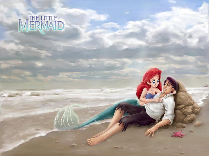 The Little Mermaid Cartoon, The Little Mermaid Ariel and Eric wallpaper, HD wallpaper