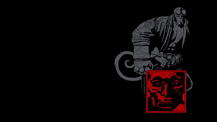 Hellboy Black HD, cartoon/comic
