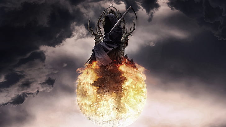 Death Grim Reaper Scythe HD, digital/artwork, HD wallpaper