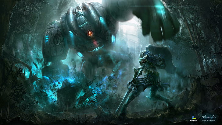 Warriors Technics Battles Robot Swords Shaiya History Warriors (IRON INVASION) Games, HD wallpaper