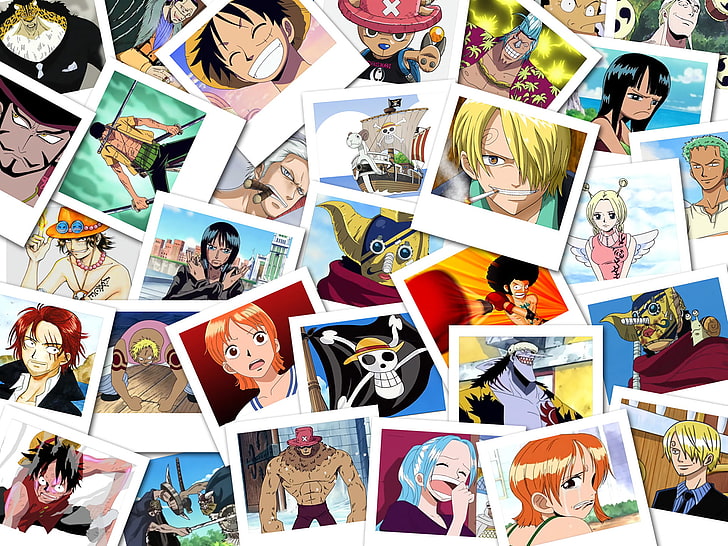 One Piece anime characters collage photo, Crocodile (One Piece), HD wallpaper