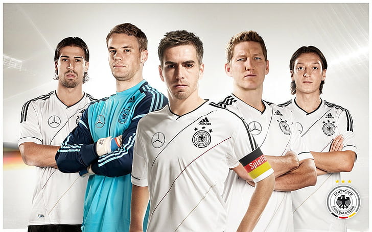 Manuel Neuer, Philipp Lahm, Bastian Schweinsteiger, Mesut Ozil, HD wallpaper
