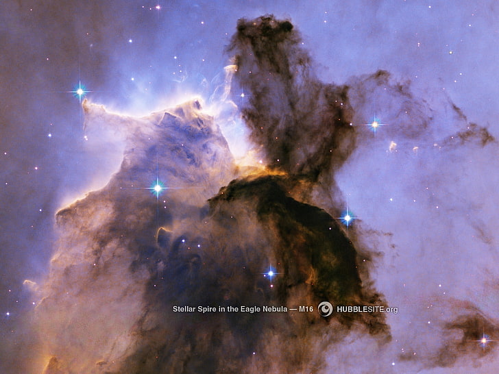 Gas Cloud Hubble Tele Stellar Spire Space Galaxies HD Art, sky