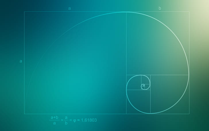 mathematics, square, pattern, blue background, science, Fibonacci sequence, HD wallpaper