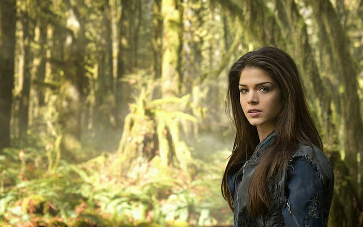 long hair, actress, women, jacket, The 100, Marie Avgeropoulos