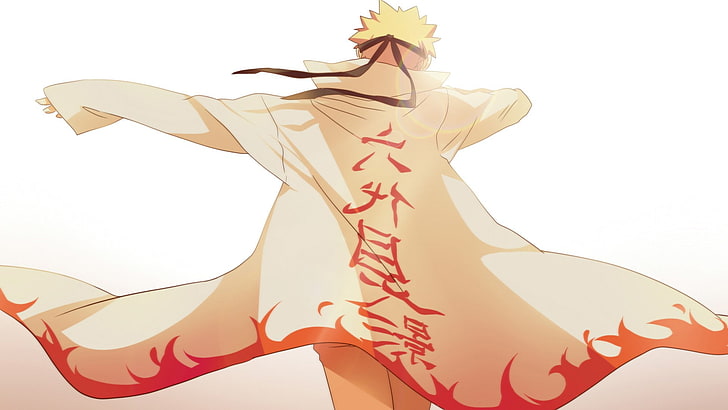 HD wallpaper: anime, Hokage, Naruto Shippuuden, Sixth, Uzumaki Naruto, white  background | Wallpaper Flare