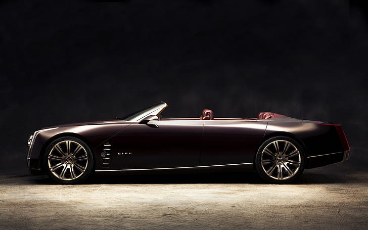 Cadillac Concept HD, black convertible coupe, cars, HD wallpaper