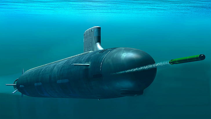 submarine, torpedo, military, vehicle, underwater, HD wallpaper