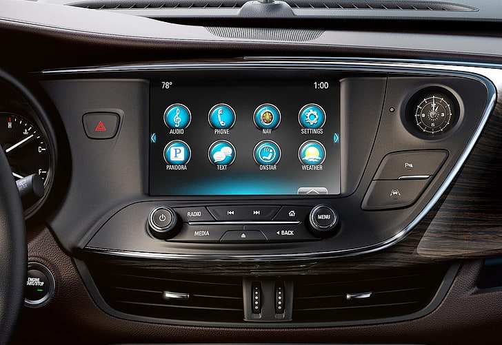 (2016), buick, envision, mode of transportation, car, control panel