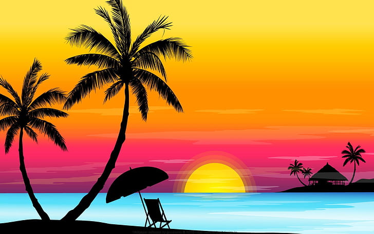 HD wallpaper: Classic Palm Picture, beach portrait, miami, vice, hawaii,  ocean | Wallpaper Flare