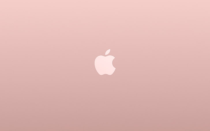 logo, apple, pink, rose, gold, white, minimal, illustration
