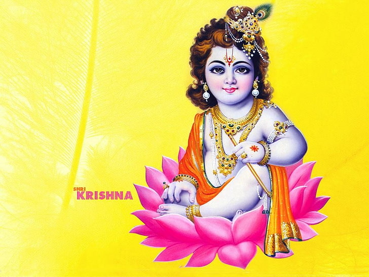 HD wallpaper: Happy Janamashtmi, Krishna illustration, Festivals / Holidays  | Wallpaper Flare