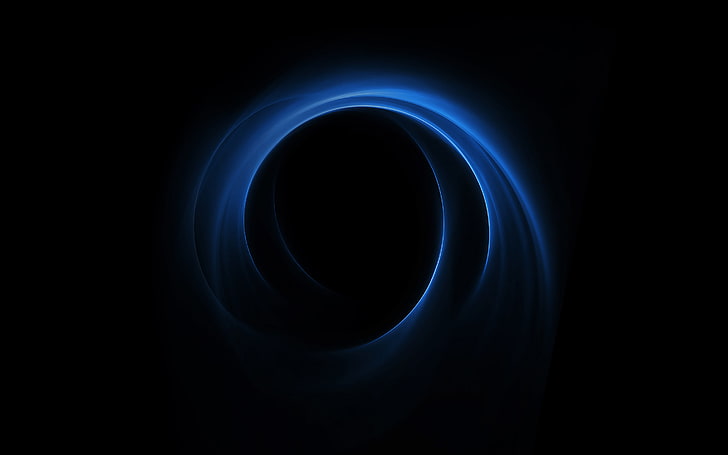 Blue Spiral Huawei Honor V8, black background, shape, light - natural phenomenon HD wallpaper