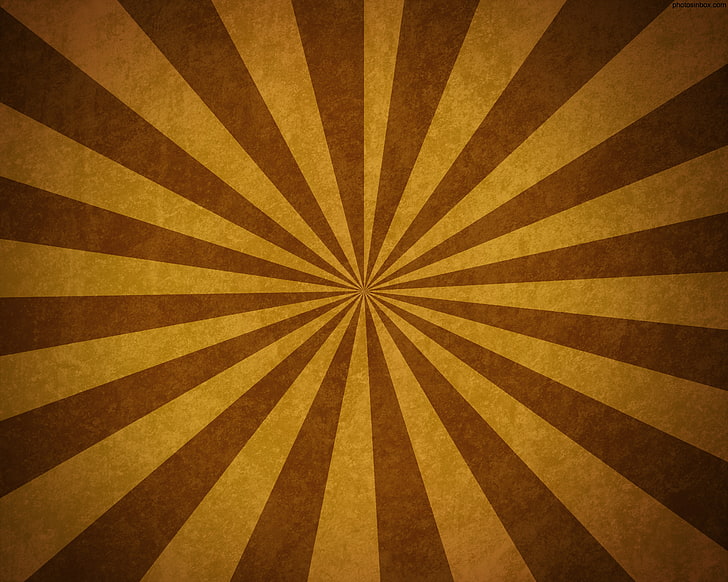 brown and black area rug, Radial, yellow, orange, backgrounds, HD wallpaper