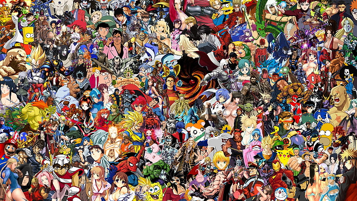 HD wallpaper: assorted character lot
