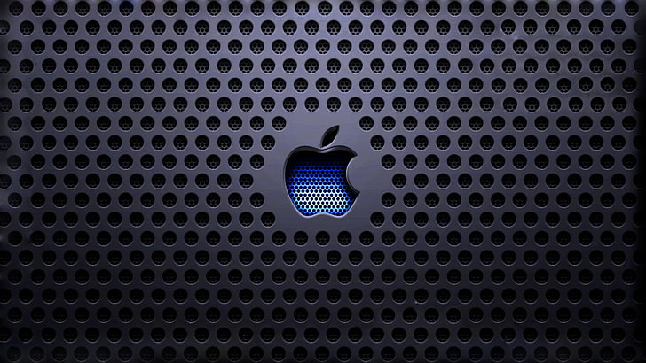 Apple logo, Style, EPL, Hi-Tech, Jobs, hole, backgrounds, metal