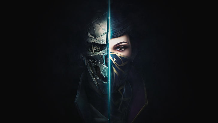 woman and armored character illustration, Dishonored, dishonored 2