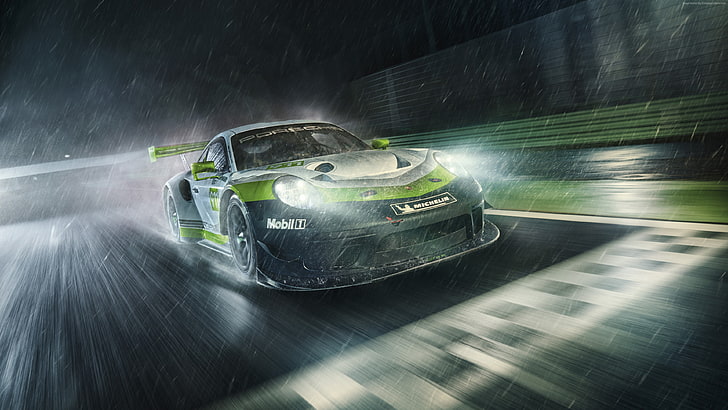 4K, Porsche 911 GT3 R, 2018 Cars, HD wallpaper