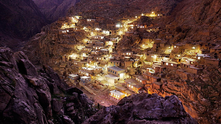 iran, village, architecture, kurdistan, palangan, asia, mountain