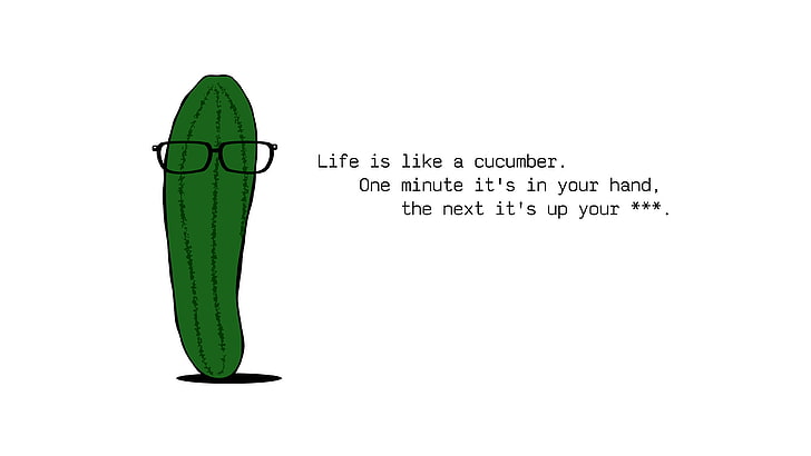 cucumber illustration with text overlay, cucumbers, quote, simple