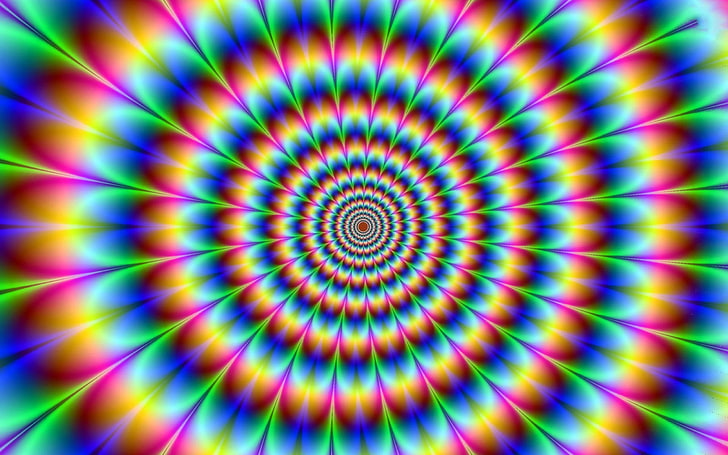 rainbowoptical illusion, pattern, multi colored, full frame, abstract, HD wallpaper