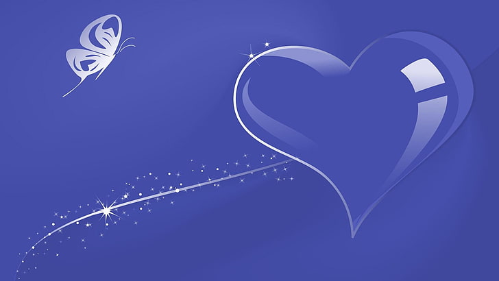 HD wallpaper: love, butterfly, romantic, heart shape, blue, positive  emotion | Wallpaper Flare