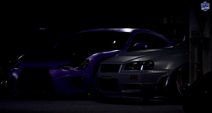 HD wallpaper: Subaru BRZ, Nissan Skyline GT-R R34, purple, silver, Need for  Speed | Wallpaper Flare