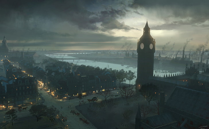Assassins Creed Syndicate Westminster, London..., Big Ben, London illustration