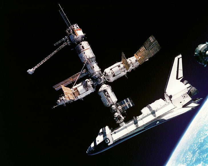 Space Shuttles, Mir space station, NASA, Space Shuttle Atlantis, HD wallpaper