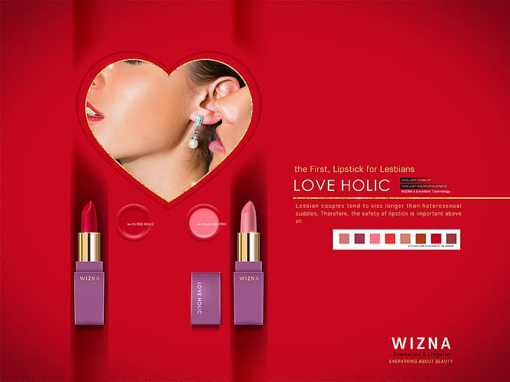 lipstick, lesbians, cosmetics, HD wallpaper