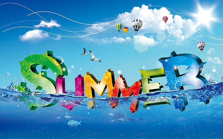 Summer Cool, summer graphics, HD wallpaper